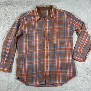 Vintage St. Johns Bay Mens Flannel Button Down Size L Tall Lumberjack Gorpcore